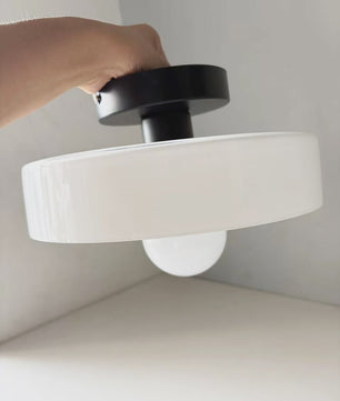 Nordic Vintage Glazen Plafondlamp / Wandlamp 25cm - Stijlvolle Verlichting voor Hal, Woonkamer & Slaapkamer