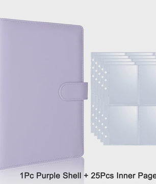 A5 Kpop Fotokaart Binder: Verzamelboek voor Idoolkaarten & Foto's - 25 Pagina's met 4 Vakjes