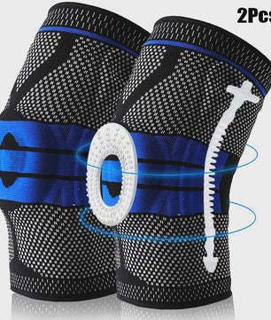 Comfortabele Kniebeschermers met Siliconen Pad & Stabiliserende Steunen - Ideaal voor Sport & Fitness