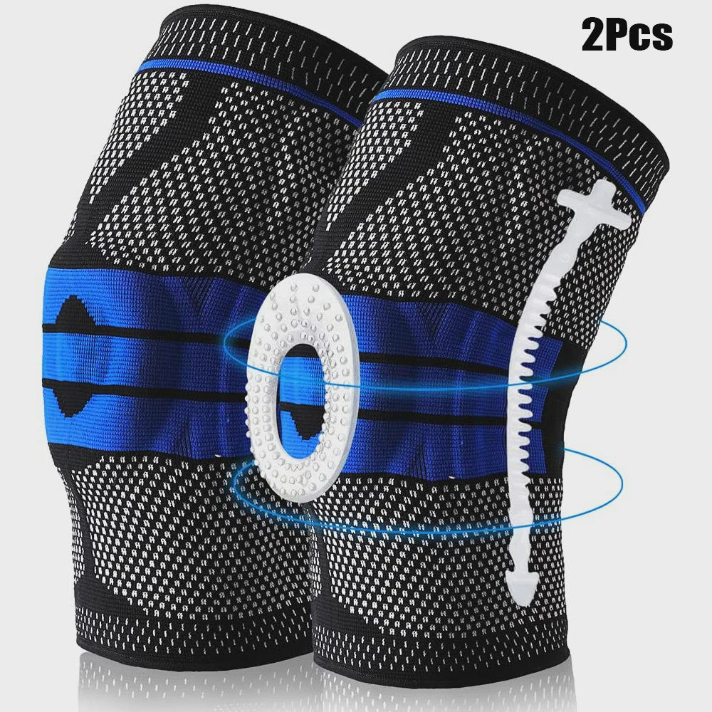 Comfortabele Kniebeschermers met Siliconen Pad & Stabiliserende Steunen - Ideaal voor Sport & Fitness