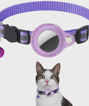Veiligheids Halsband voor Katten met AirTag Houder - Verstelbaar, Reflecterend & Waterdicht