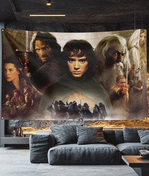 The Lord of the Rings Vlag 3x5 FT - Polyester Decoratie Banner voor Man Cave, Filmfan Cadeau
