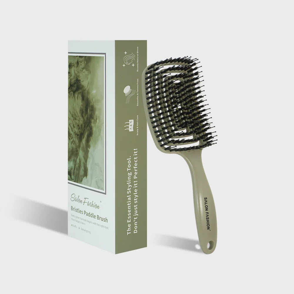 Professionele Varkenshaar Borstel - Ontklittend, Antistatisch & Scalp Massage Haarkam
