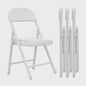 Opvouwbare Stoel met Kunstleren Zitting en Metalen Frame - Comfortabel en Praktisch