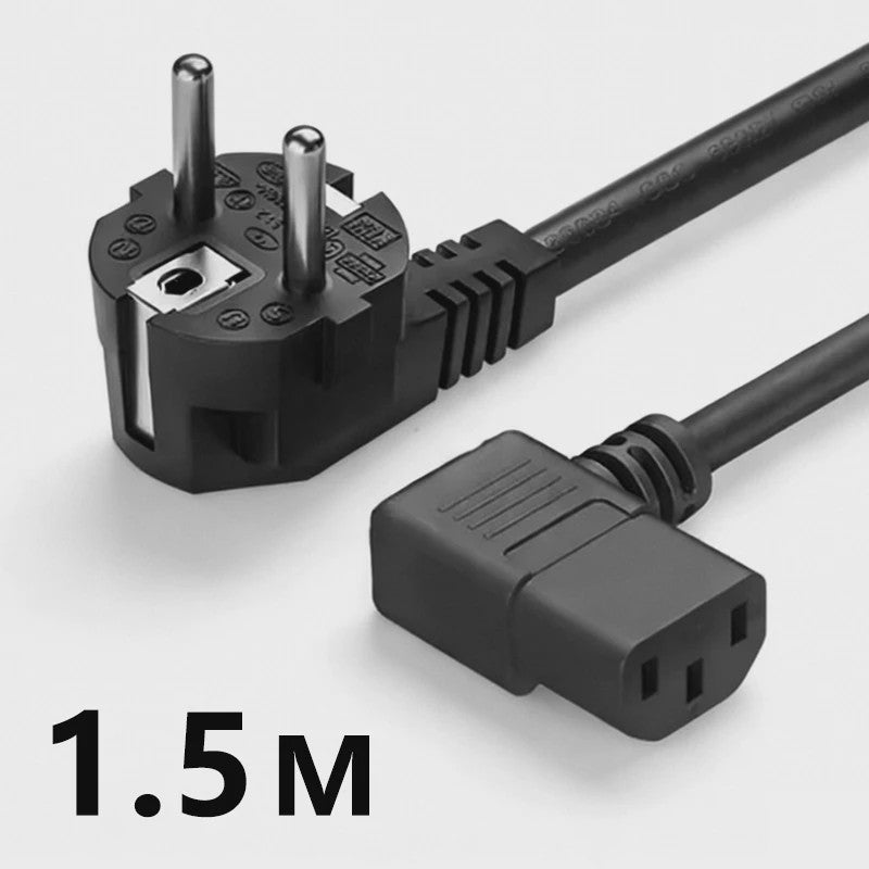 EU Power Kabel IEC C13 Verlengsnoer - 1.2m, 1.5m, 2m, 3m - Voor PC, TV, Monitor, Laptop