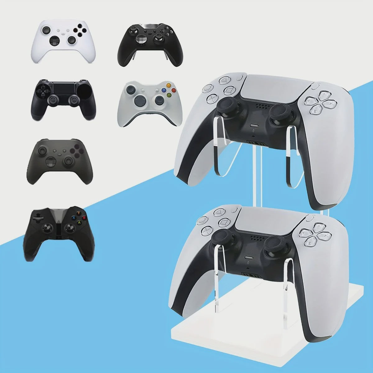Dubbele Controller Standaard Universeel - Stijlvolle Opberger voor Gamepads