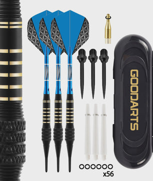 TRALOW Professionele Dartset: Wisselbare Stalen & Zachte Tips voor Ultieme Flexibiliteit