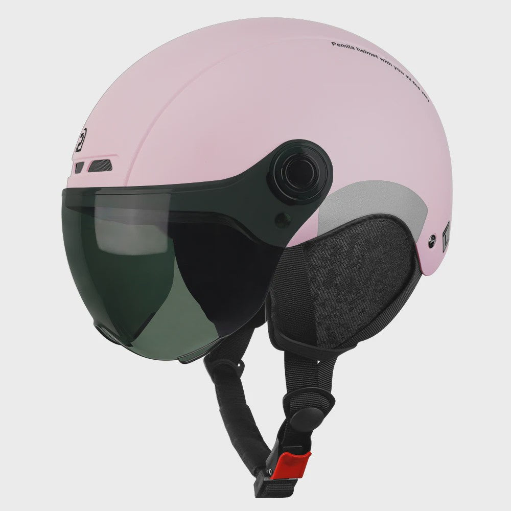 PEMILA Fietshelm Volwassenen met Vizier, Oorbescherming & Reflectie - Veilig & Comfortabel