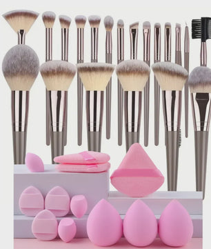 Professionele Make-up Kwasten Set (20 Stuks) - Foundation, Oogschaduw & Meer