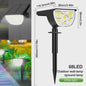 Solar Tuinspots LED (72/68) - IP65 Waterdicht, 3 Modi, Buitenverlichting