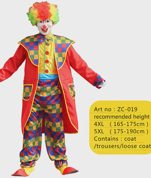 Grappig Clown Kostuum Heren - Joker & Magiër Outfit voor Feest & Optreden