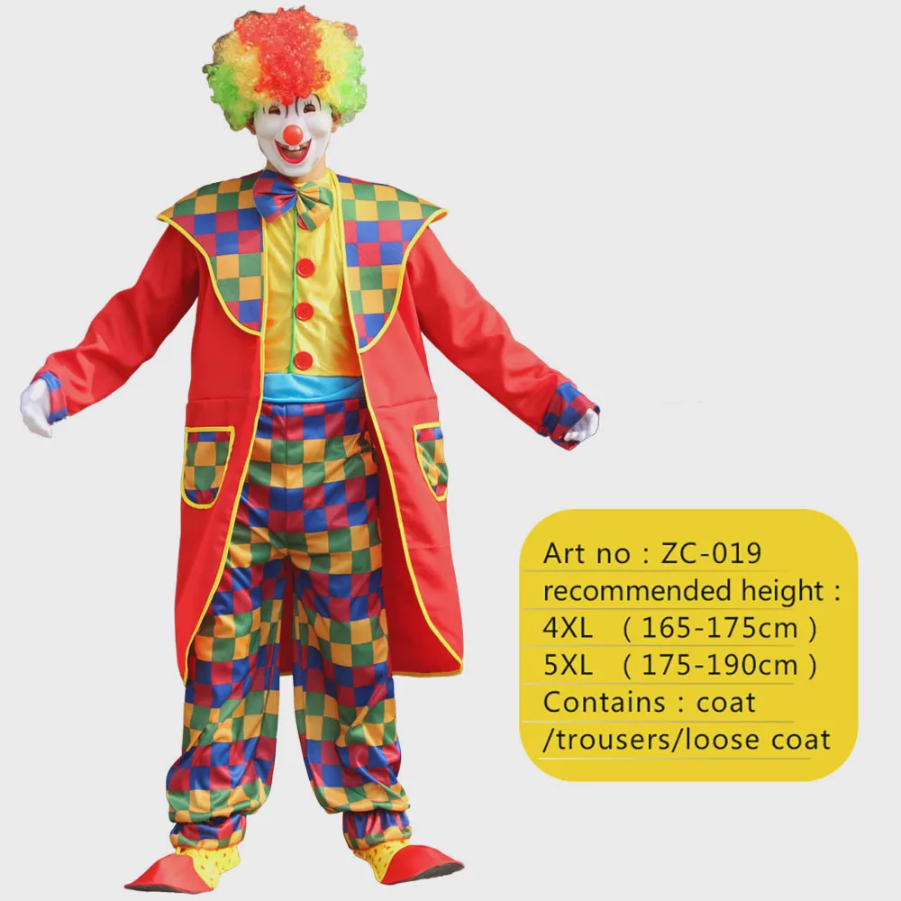 Grappig Clown Kostuum Heren - Joker & Magiër Outfit voor Feest & Optreden