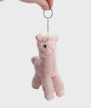 Pluche Alpaca Sleutelhanger - Schattige Knuffel Dierenhanger voor Tassen en Sleutels