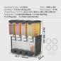 Professionele Drankdispenser 3 Tanks - 10-18L per Tank - 370W RVS