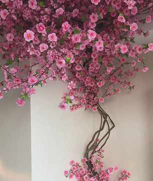 Roze Kunstbloesem Tak - Perzikbloesem & Kersbloesem Decoratie