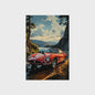 Retro Mustang Muscle Car Canvas Print - Vintage Sportauto Muurdecoratie