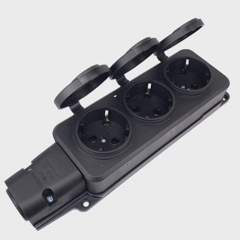 Waterdichte Buiten Verlengkabel met 3 of 4 Stopcontacten - IP54 - 16A/3500W