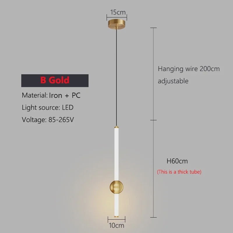 Moderne Minimalistische Hanglamp Zwart/Goud - Stijlvolle Verlichting voor Woonkamer & Slaapkamer