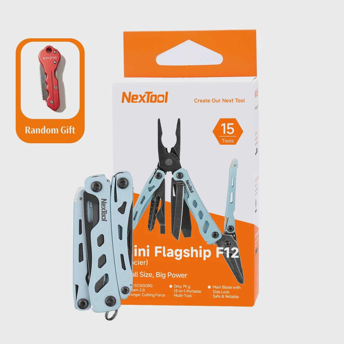 NexTool Mini Flagship F12 15-in-1 Multitool: Compacte EDC-vouwtool met tang, schaar, vijl en meer voor outdoor