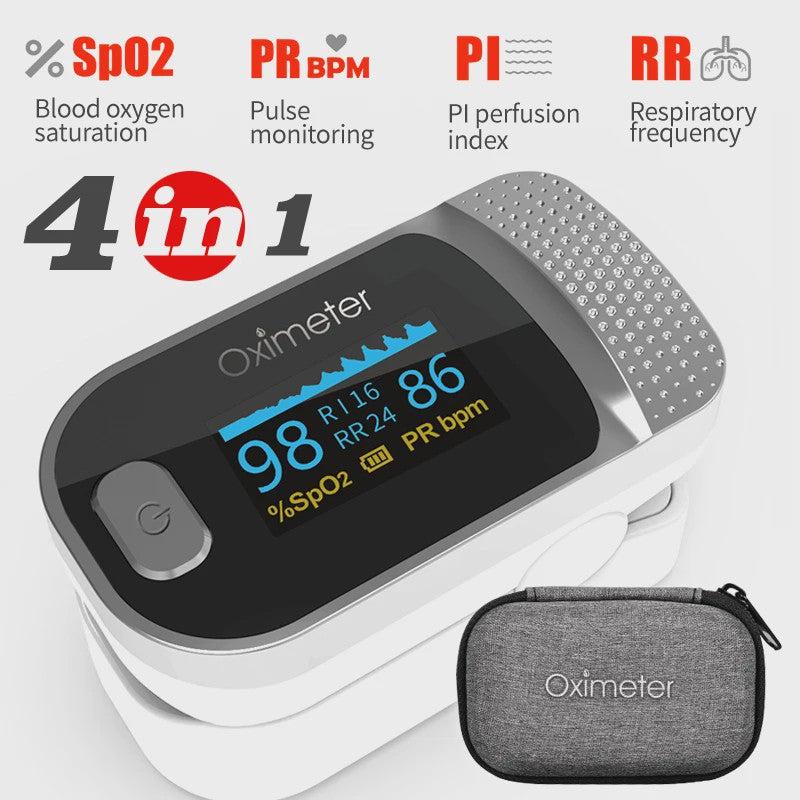 Vinger Pulse Oximeter met OLED Display - Meet Zuurstofsaturatie & Hartslag