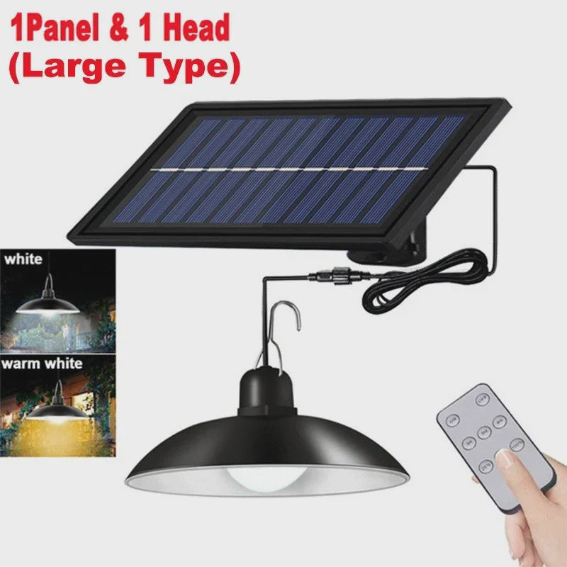 Dubbele Solar Hanglamp met Afstandsbediening - Waterdicht LED Buitenlicht voor Schuur, Tuinhuis of Overkapping