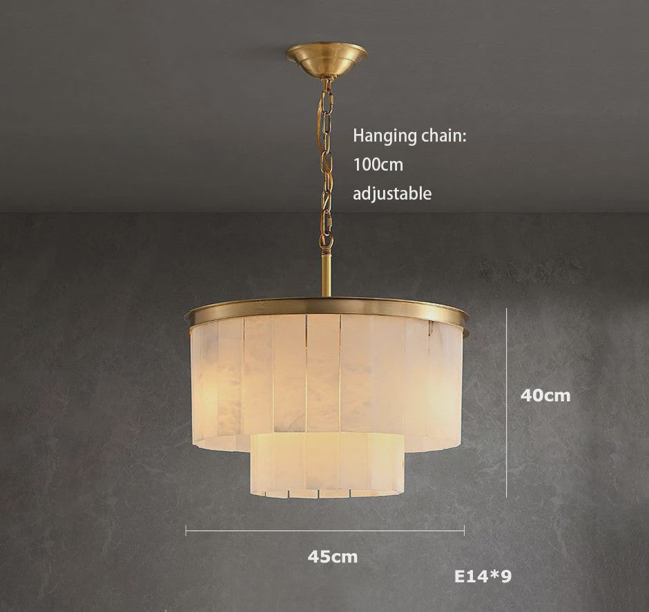 Luxe Marmer LED Kroonluchter Goud/Chroom - Dimbaar