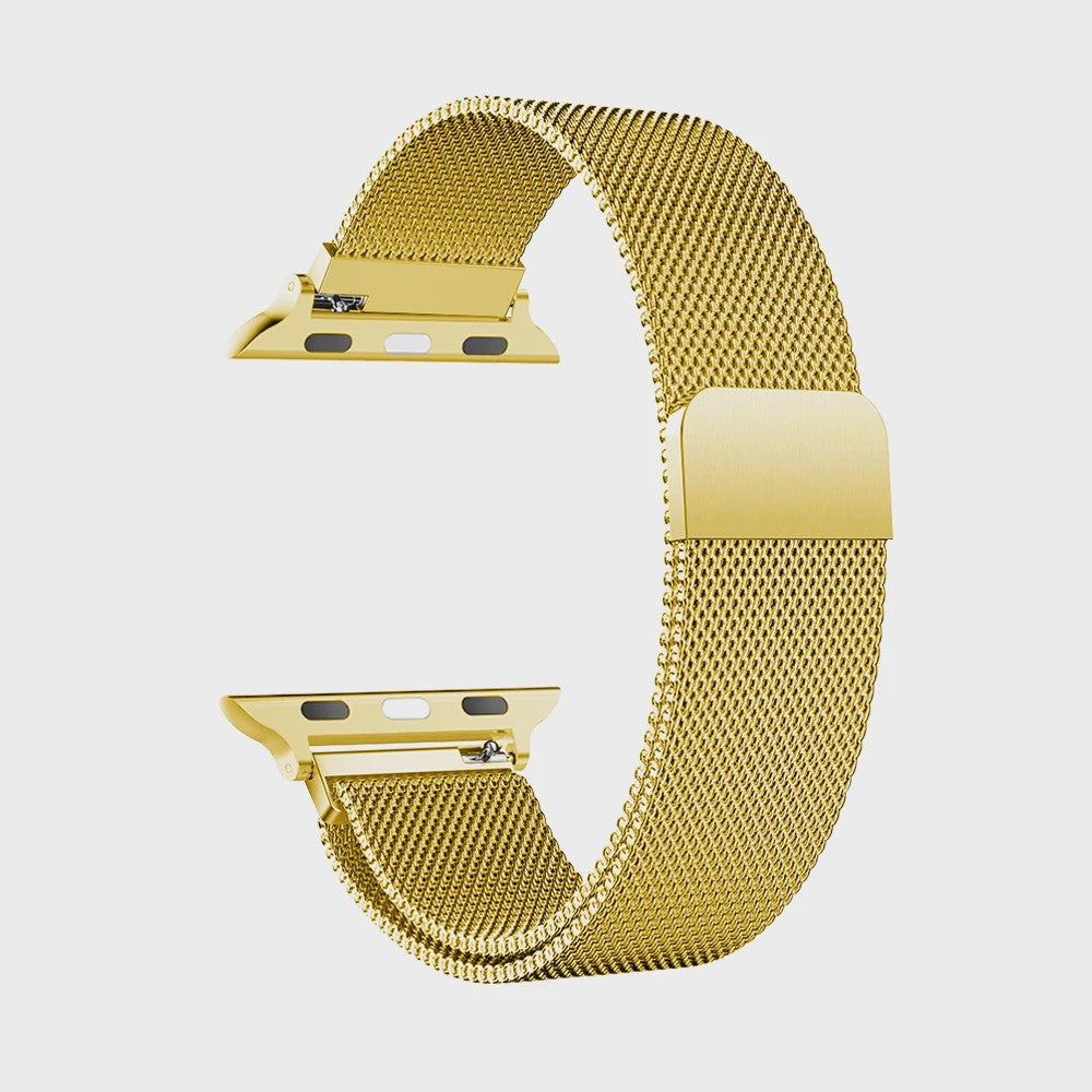 Milanese Band voor Apple Watch Ultra 2/3 49mm & Series 1-11 (38-45mm) - Roestvrij Staal, Magnetische Sluiting