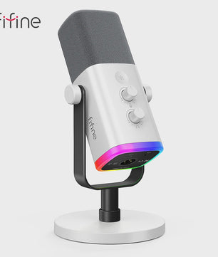 FIFINE AM8 Dynamische Microfoon: USB/XLR, RGB, Mute & Koptelefoonaansluiting voor Gaming, Streaming & Opnames