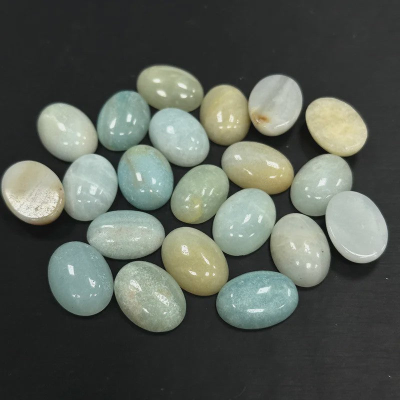10x Kristal Cabochons Ovaal 13x18mm - Natuurlijke Helende Stenen voor Sieraden Maken