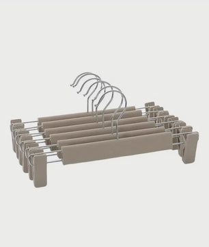 Set van 10 Verstelbare Anti-slip Kledinghangers met Clips voor Broeken, Rokken en Jeans