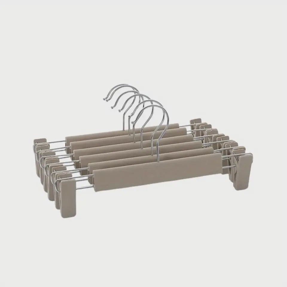 Set van 10 Verstelbare Anti-slip Kledinghangers met Clips voor Broeken, Rokken en Jeans