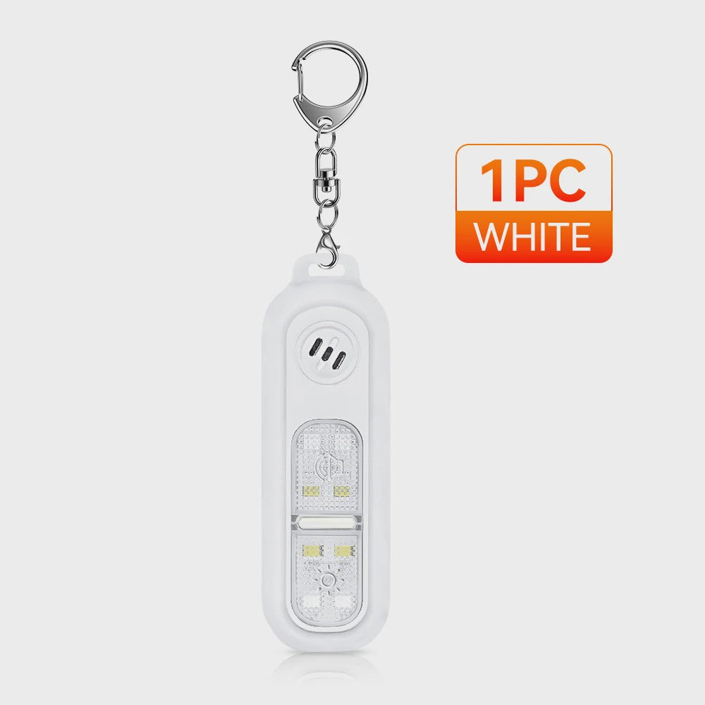 Persoonlijk Veiligheidsalarm met Sleutelhanger, 130dB, USB Oplaadbaar, LED Licht voor Noodgevallen & Nachtsport