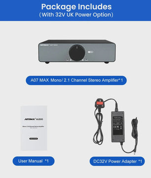 AIYIMA A07 MAX Krachtige Klasse D Versterker - 300W x2 Stereo / 600W Mono