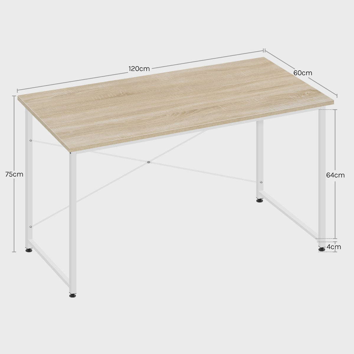 Moderne Metalen Bureau - Computer, Werk, Studie & Gaming Tafel