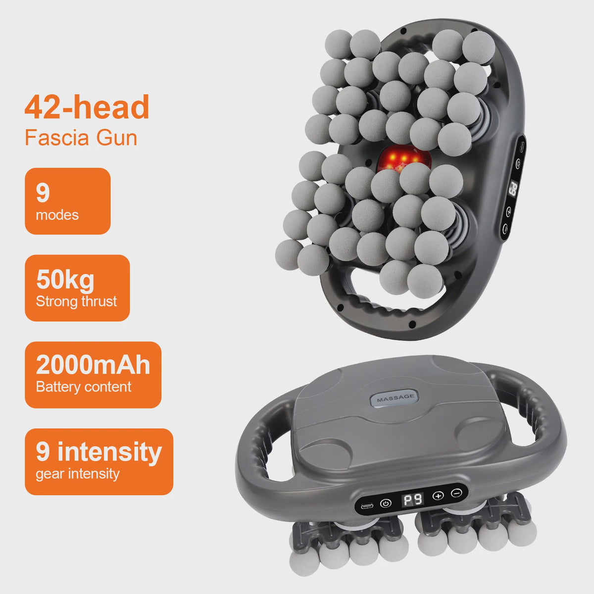 42-Kops Fascia Gun: Diepe Vibratiemassage voor Spierontspanning en Herstel