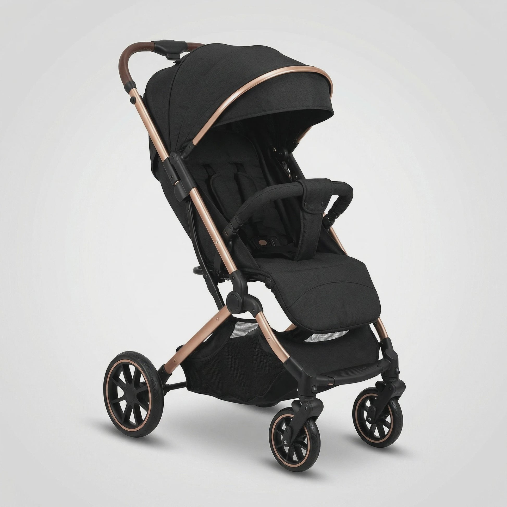 Lichtgewicht Opvouwbare Kinderwagen met Verstelbare Zitting & 4-Wiel Schokabsorptie