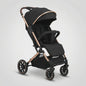 Lichtgewicht Opvouwbare Kinderwagen met Verstelbare Zitting & 4-Wiel Schokabsorptie