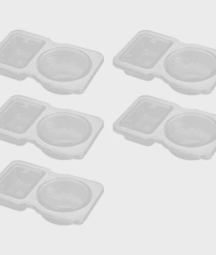 Draagbare Dubbel Compartiment Container met Deksel - Ideaal voor Snacks en Kruiden op Picknick