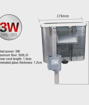 Hang-on Aquarium Filter met Waterval Effect - Efficiënte Watercirculatie