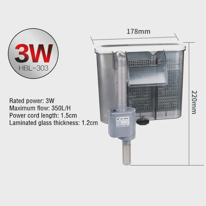 Hang-on Aquarium Filter met Waterval Effect - Efficiënte Watercirculatie