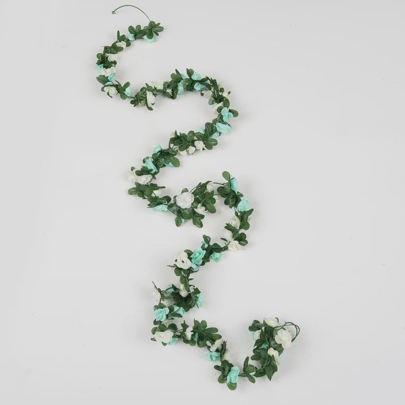 Kunstrozen Garland - Decoratieve Slier met Rozen en Bladeren
