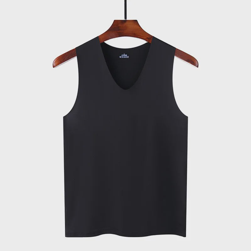 Heren IJszijde Tanktop: Ademend, Slim Fit en Mouwloos Zomerhemd