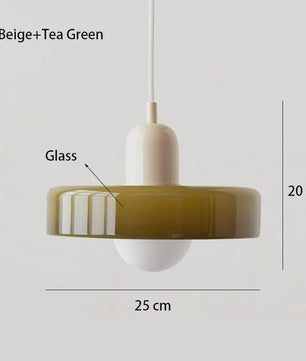 Nordic Retro Glazen Hanglamp - Stijlvolle Verlichting voor Woonkamer, Eetkamer & Slaapkamer
