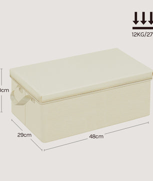 Set Opbergdozen met Deksel - Opvouwbare Stoffen Organizers voor Kleding, Dekbedden en Meer