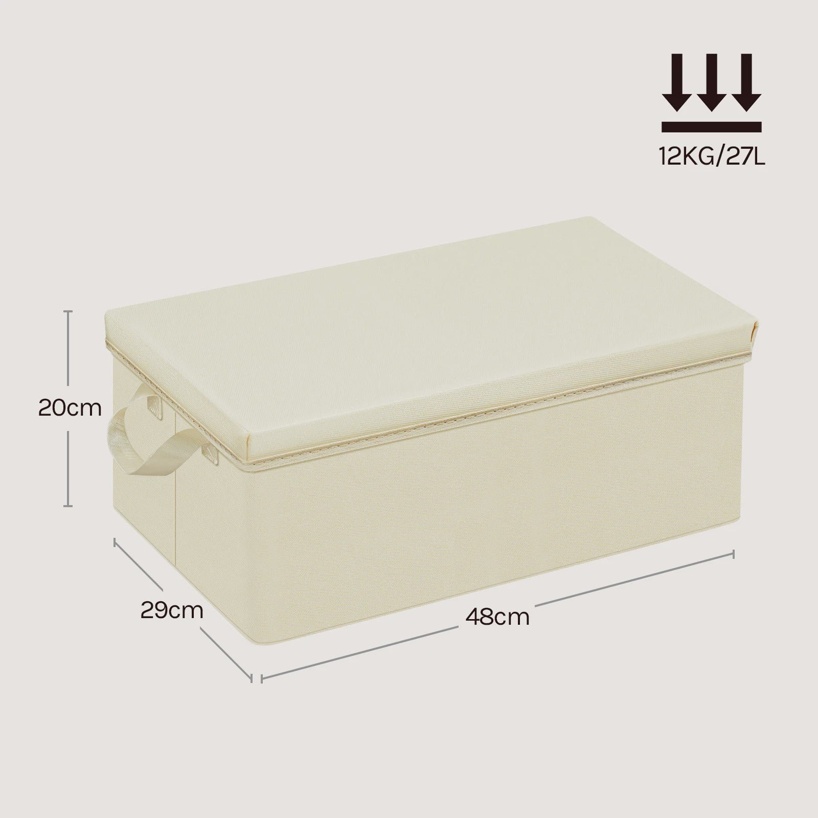 Set Opbergdozen met Deksel - Opvouwbare Stoffen Organizers voor Kleding, Dekbedden en Meer