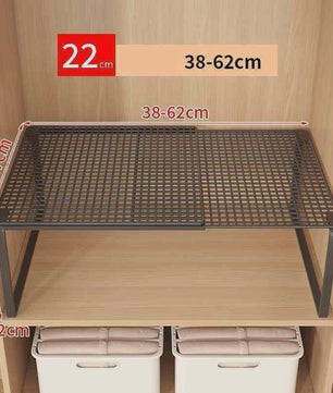 Uitschuifbare Garderobekast Planken Organizer - Stapelbaar & Verstelbaar