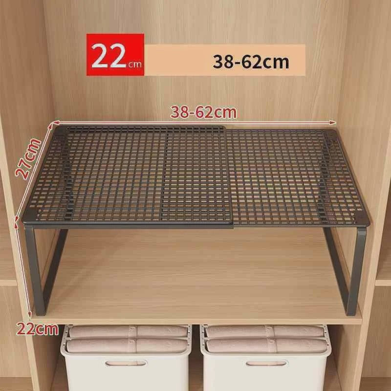 Uitschuifbare Garderobekast Planken Organizer - Stapelbaar & Verstelbaar