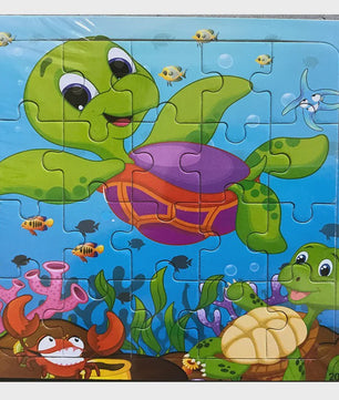 Houten 3D Puzzel Set - 20 Stuks - Dieren & Voertuigen - Educatief Montessori Speelgoed voor Kinderen 3-6 Jaar