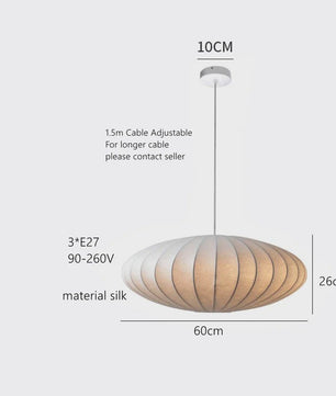 Wabi Sabi Zijden Hanglamp - Sfeervolle Plafondlamp voor Woon- en Eetkamer