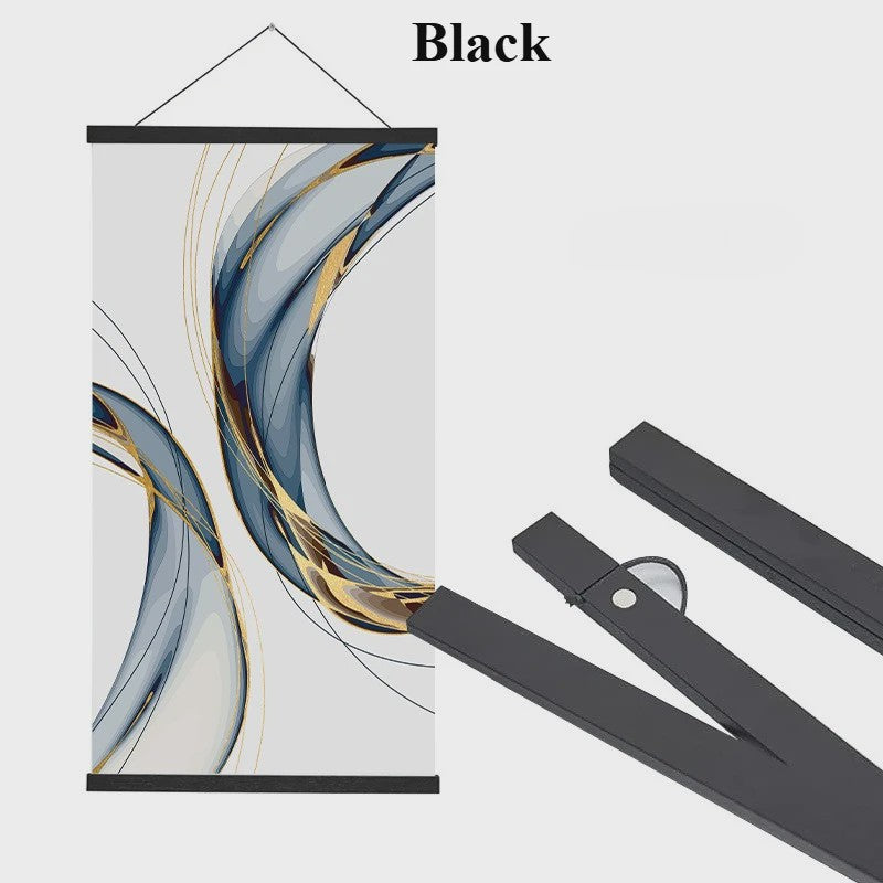 Magnetische Poster Hanger Frame van Teak Hout (21-50cm) - Wanddecoratie Ophangsysteem